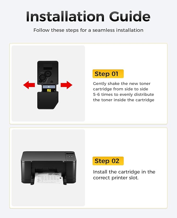 TK-5242 TK5242 Toner Cartridge Set 4-Pack High Yield Compatible for Kyocera ECOSYS M5526cdn M5526cdw M5026cdn M5026cdw Printer Replacement for Kyocera 1T02R70US0 1T02R7CUS0 1T02R7BUS0 1T02R7AUS0 Black