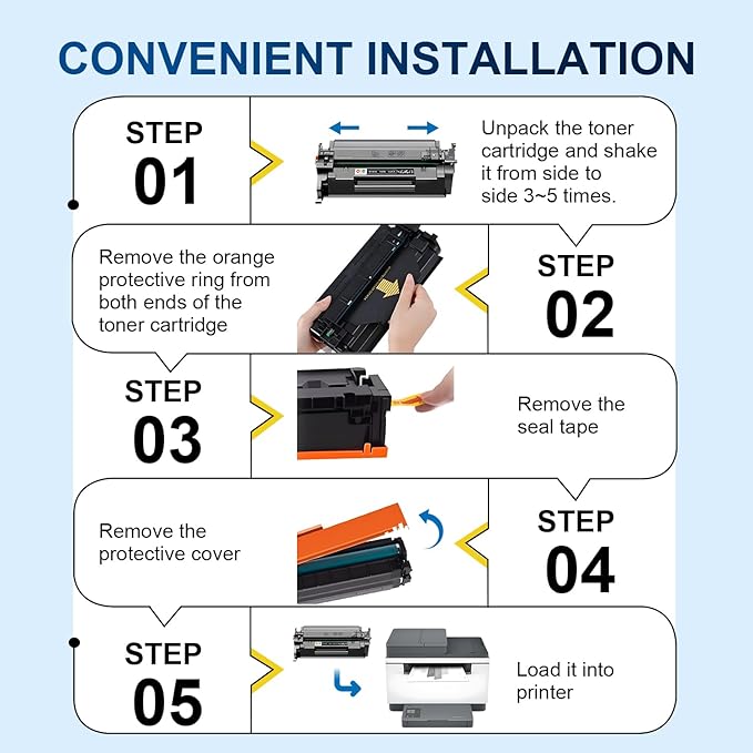 148A Black Toner Cartridges Compatible 148A W1480A 148X W1480X(with Chip) for Pro 4001dw 4001dn 4001n MFP 4101fdw 4101fdn Printer(2 Pack)