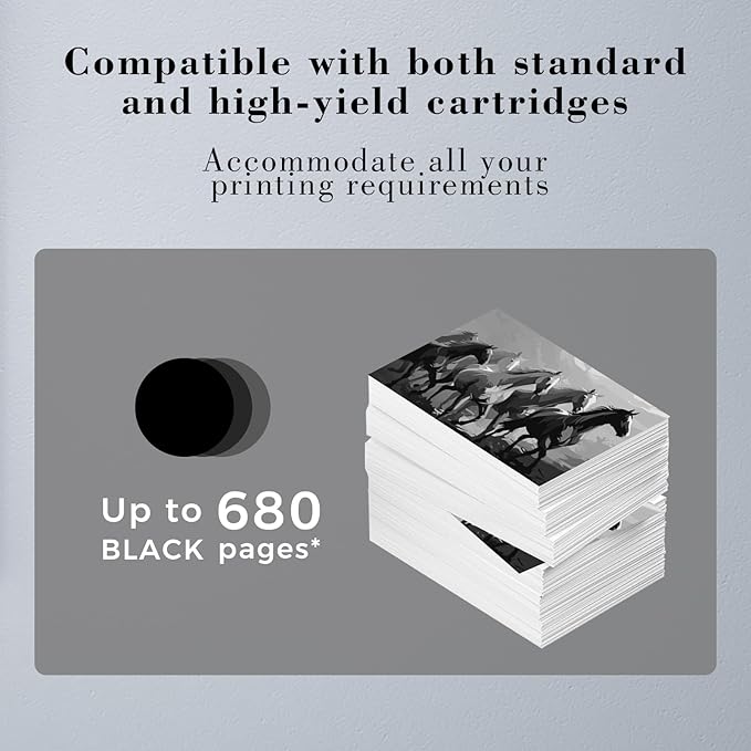 Printer Ink 65 XL Black Ink Cartridge Replacement for HP Ink 65 for HP 65XL HP65XL HP65 Black Ink Cartridge HP65XL for 5000 5055 5052 5014 5010 5070 3755 3700 3772 3752 2622 2652 2655 2600 2640