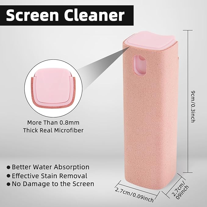 Screen Cleaner Kit 4 Pcs, 3-in-1 Touchscreen Mist Cleaner Spray and Microfiber Cloth, Electronic Screen Mist Cleaning Kit for All Phones, Laptop and Tablet Screens, TV Monitor, Car Screen
