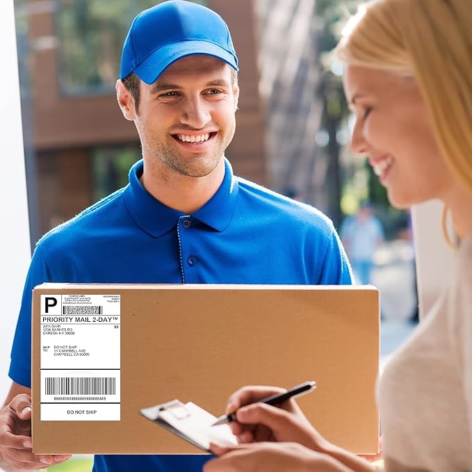 4x6 Thermal Labels, Shipping Address Label (Pack of 100 4x6 Roll Labels) - Compatible with JADENS, Phomemo, Rollo, Zebra, Omezizy and Other Thermal Printers