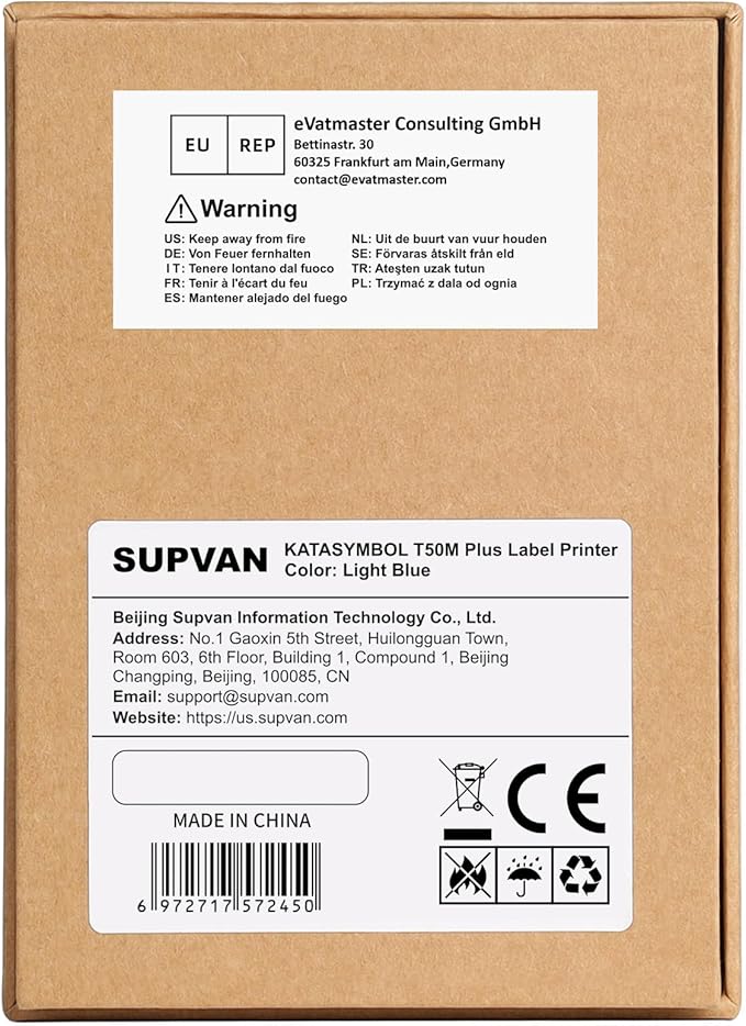 SUPVAN T50M Plus Bluetooth Label Maker Machine with Tape, High Printing Clarity, Versatile App with 40+ Fonts and 450+ Icons, Inkless Labeler for Business, Home, Office Organization, Green