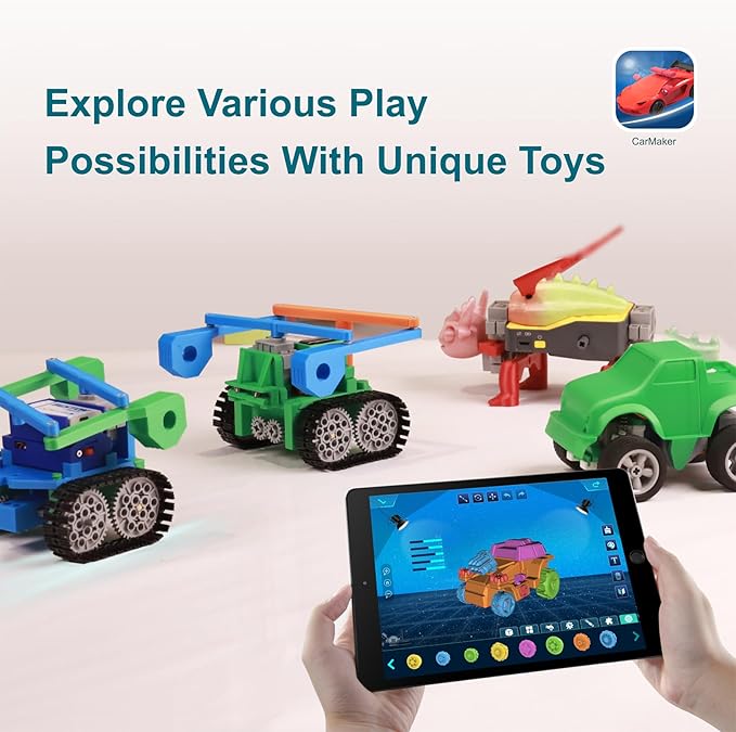 X-Maker 3D Printer for Kids and Beginners, Fully Assembled High-Speed 3D Printer with 8 PLA Filament Set, Leveling-Free Bed, Wi-Fi Printing, Resume Printing, Silent, High Precision, with App