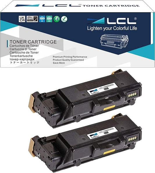 LCL Compatible Toner Cartridge Replacement for Xerox WorkCentre 3335 3345 Phaser 3330 8500 Pages 106R03620 106R03622 WorkCentre 3335 3345 3345VDNi 3330DNi 3335DNi 3345DNi (2-Pack Black)