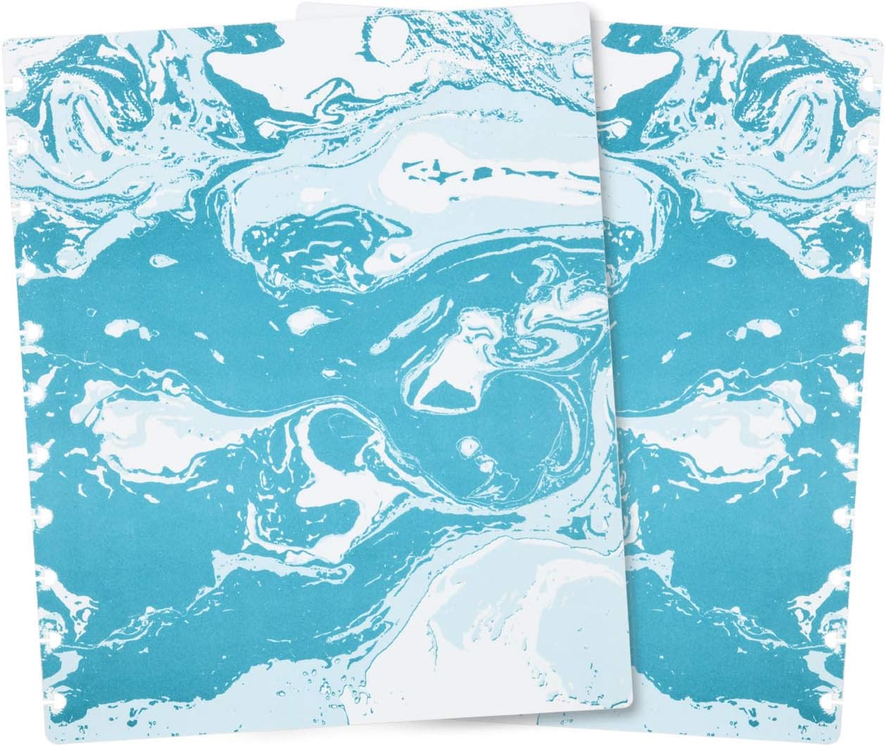 Talia Discbound Notebooks, Planner, Customizable, (Teal Marble Flow, Letter (8.5in x 11in))