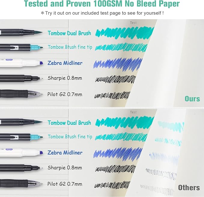 5 Pack College Ruled Notebook, 312 Numbered Pages Thick Notebooks Bulk, 100gsm No Bleed Paper Hardcover Leather Journal, Lined Journal Notebook Set for Women Men School Office, A5, Multicolor