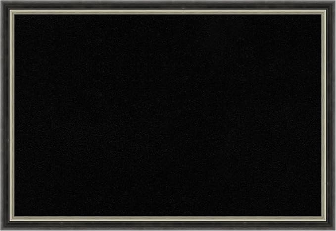 Amanti Art Black Cork Board for Wall, 13x19 Vision Board with Black Wood Frame, Small Corkboard Office Decor for Home Organization, Modern Corkboard Pinboard to Display Items for Home Organization in