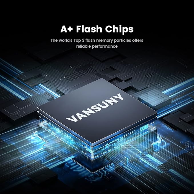 Vansuny 250GB Portable External SSD, USB 3.1 Gen2 430MB/s High-Speed Data Transfer, Metal USB C Mini Portable External Solid State Drive for PC, Laptop, Phones and More