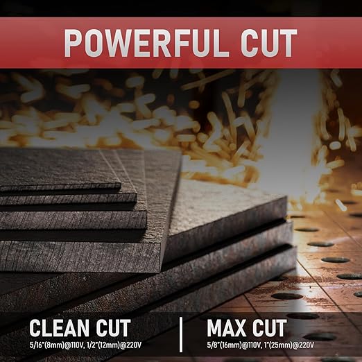 YESWELDER CUT-60DS PRO Plasma Cutter, 60Amp 110V/220V Non-High Frequency Non-Touch Pilot Arc 4-In-1 Plate Cutting/Grid Cutting/Gouging/Marking Multifunctional Plasma Cutting Machine