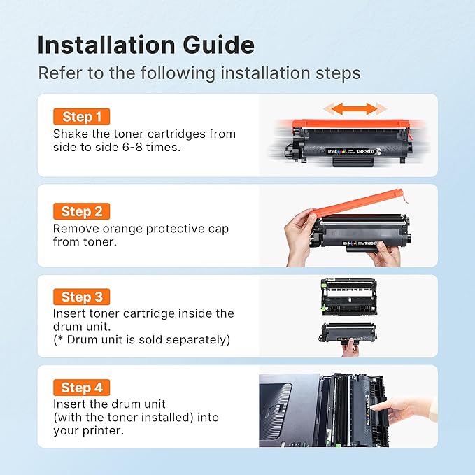 E-Z Ink Compatible TN830 Toner Cartridge Replacement for Brother TN830 TN830XL TN 830 Toner Cartridges to use with HL-L2460DW DCP-L2640DW HL-L2400D HL-L2480DW HL-L2405W MFC-L2820DW Printer (1 Black)