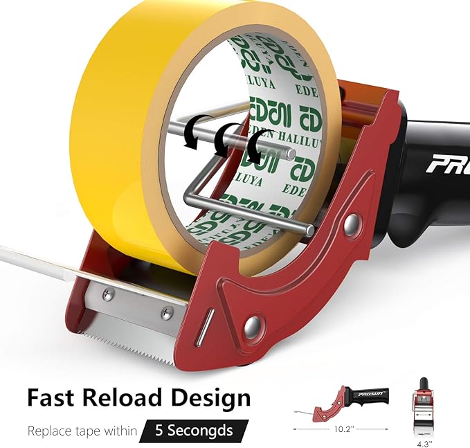 Fast Reload 2 Inch Tape Gun Dispenser Packing Packaging Sealing Cutter TG01 (Red)