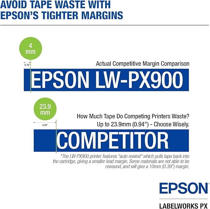 LABELWORKS Epson LW-PX900PCD Industrial Label Maker Kit - Complete Kit with Accessories, Compatible with All Epson PX Tape Types, Portable Handheld Label Printer