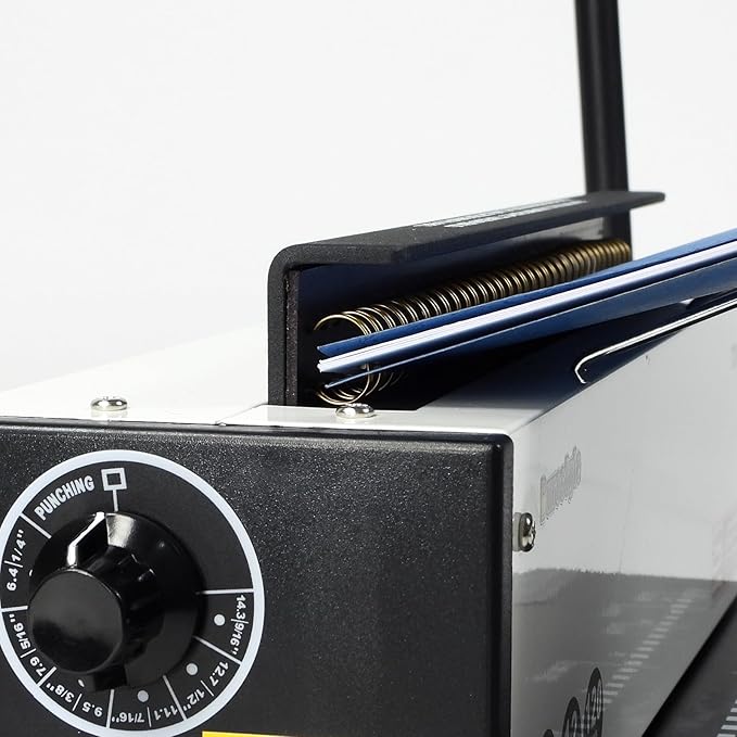 TD-1200R Binding Machine, 3:1 Pitch Wire Binding Machine, 34 Round Holes, Punch 12 Sheets/Bind 120 Sheets with Sturdy Metal Construction