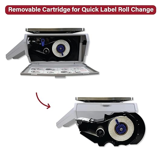 VisionTechShop VLP-100B Label Printing Scale, Capacity 30/60lb Readability 0.01/0.02lb, NTEP Legal for Trade