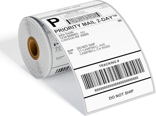 4x6 Thermal Labels, Shipping Address Label (Pack of 250 4x6 Roll Labels) - Compatible with JADENS, ASprink, Phomemo, Rollo, Zebra, Omezizy and Other Thermal Printers