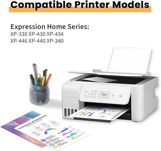 Remanufactured Ink Cartridge Replacement for Epson 288 288XL Ink Cartridges Compatible with Expression XP-440 XP-330 XP-430 XP-434 XP-340 XP-446 Printer(Black, Cyan, Magenta, Yellow)