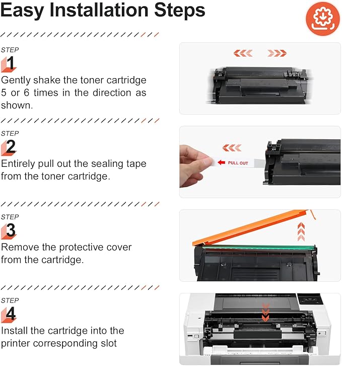 v4ink 58X CF258X High Yield Toner Cartridge Black (with Chip) Compatible Replacement for HP 58X 58A CF258X Toner for HP Pro M404dn M404n M404dw MFP M428fdw M428fdn M428dw M406dn M430f Printer, 2 Pack