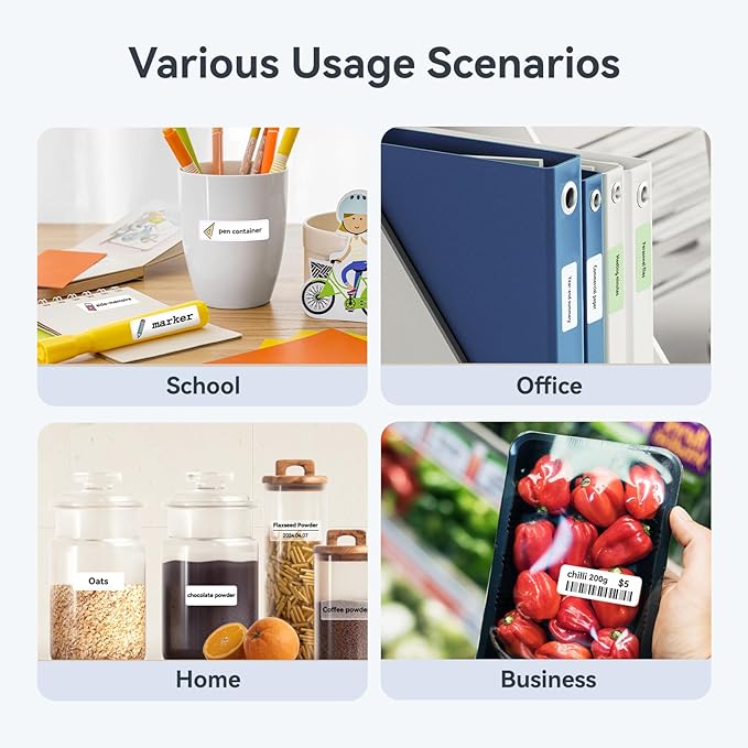 NIIMBOT D110 Upgraded Version Mini Label Maker Machine with Tape, Portable Bluetooth Thermal Printer, Sticker Labeler with Multiple Templates for Office Organization Home Kitchen School, Green