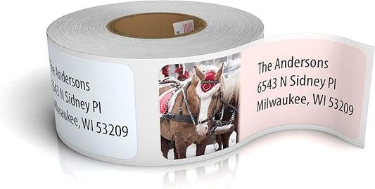 Customized Personalized Winter Holiday Address Labels - Made in The USA by Kenco (250 Labels, Winter)