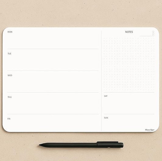 Weekly Planner Pad, Weekly To Do List Notepad, Tear Off Undated Weekly Planner Notepad, 50 Sheets, A4 Size (8,3" X 11,7"), Premium Thick Paper with Cardboard Back Support, Weekly Desk Planner by CLEVER SIGNS