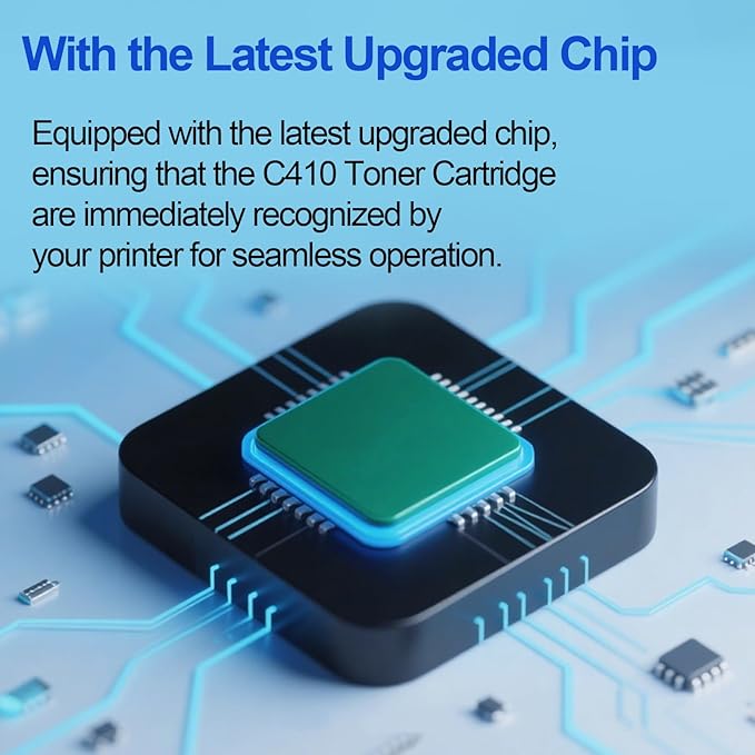 (with Chip) 006R04677 006R04678 006R04679 006R04680 Toner Cartridge Works for C410 C410DN VersaLink C415 C415DN Printers (4-Pack)