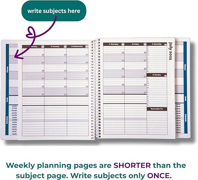 Order Out Of Chaos 2025-2026 Academic Planner, Daily, Weekly & Monthly Time Management School Agenda, Size 8.5x8.25 (Berry Blue)