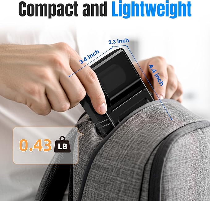 Label Maker, M102 Label Printer Bluetooth Label Machine with Tapes 1000+ Icons 300+Templates for Small Business, Office, Home, Kid School Items, Black