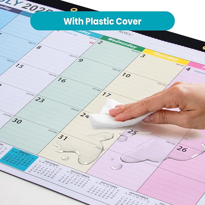 COMIX 18 Month Desk Calendar 2025-2026 (July 2025–Dec 2026) – 17" x 12" Wall calendar with To-Do List & Notes,2026 Calendar Monthly Planner for Home, School, or Office Organization