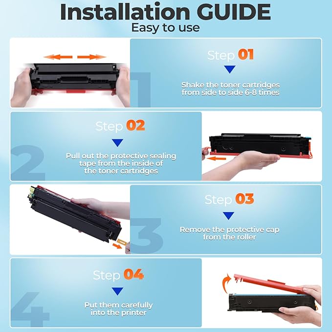 414A Toner MFP M479fdw (with Chip) Compatible for HP 414A Toner Cartridge 4 Pack High Yield 414X Work for Color Laser Jet Pro MFP M454dw M479fdw Toner MFP M480f M454dn M455dn M479dw M479fdn Printer