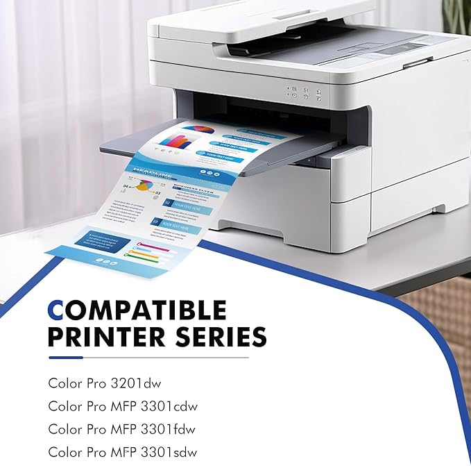 218X 218A Toner Cartridges 4 Pack High Yield with Chip 3201dw 3301fdw Compatible Replacement for HP 218X 218A Color Laserjet Pro MFP 3301cdw 3301sdw Printer Ink Set W2180X (Black Cyan Yellow Magenta)