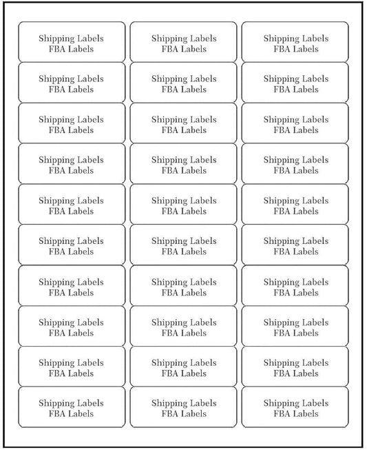 30 UP Shipping Address Labels for Inkjet Printers 1" x 2-5/8", Pack of 7500 Labels