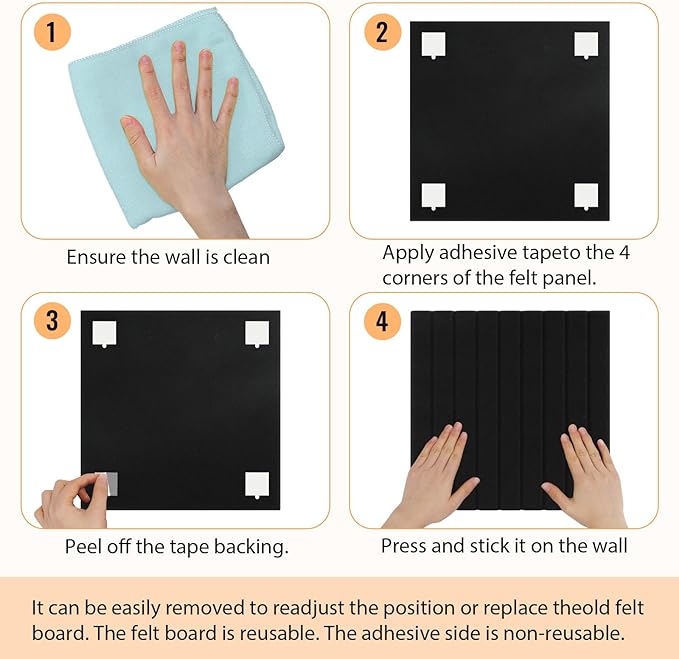 Smarpau 12 Pack Large Cork Board, 48"x36" Felt Bulletin Board, Corkboard with 35 Pushpins 50 Removable Security Stickers, Cork Boards for Office Home