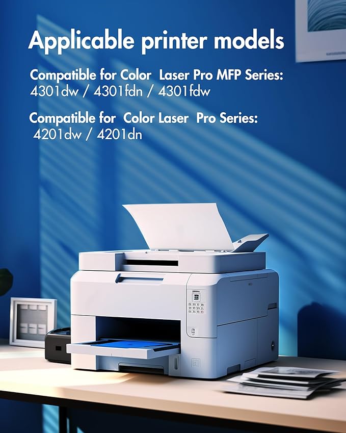 210A 210X Toner Cartridges 4 Pack | Replacement for HP 210A 210X Compatible with HP Color Laserje Pro MFP 4301fdw Wireless Printer MFP Pro 4301fdn 4201dw 4201dn,Color Pro MFP 4301 4201 Series Printer