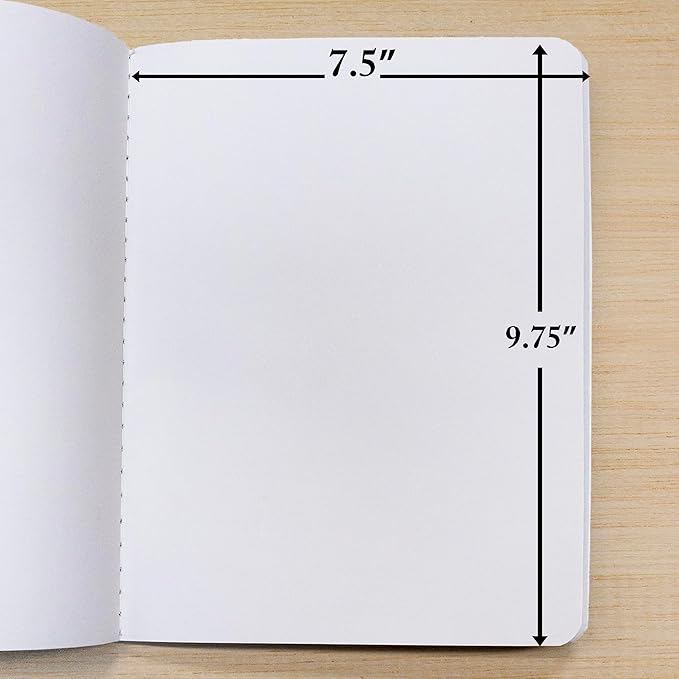 BAZIC Composition Book Black Marble Unruled Ruled 100 Sheet Notebook, Blank Page Journal Comp Notebooks for School, 4-Pack