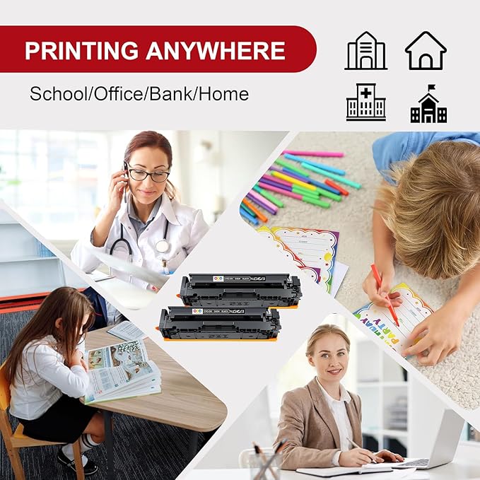 046H Black Toner Cartridge Compatible with Canon 046H 046 Toner Cartridge Set, Works with Color ImageCLASS MF733Cdw MF731Cdw MF735Cdw LBP654Cdw Laser Printers (2 Pack, Black)