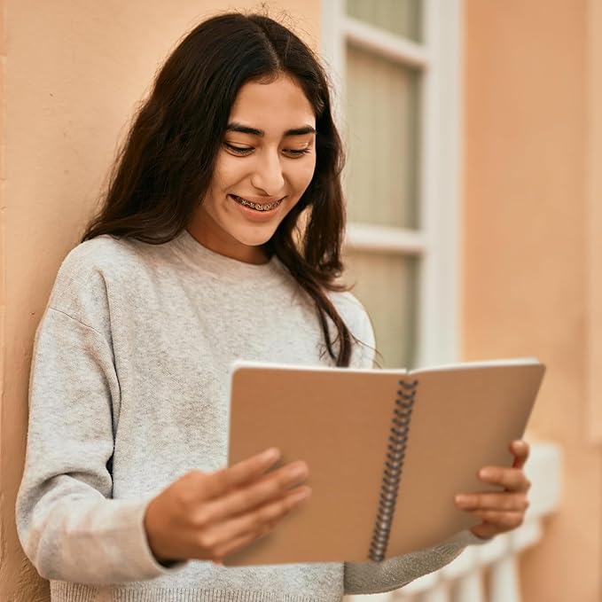 miikoul 150 Packs A5 Spiral Notebooks, 8.3"×5.5", 60 Sheets/120 Pages, Hardcover Lined Journal Notepad Travel Notebooks for Office and Back to School Supplies