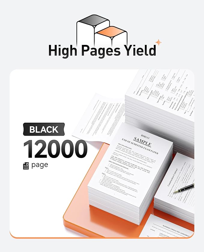 TN880 Toner Cartridge High Yield Compatible with Brother TN-880 TN850 TN820 TN890 HL-L6200DW L6200DWT L5200DW L5100DN L6400DW MFC-L5800DW L5700DW L6700DW L6800DW DCP-L5600DN Printer Ink Black 2-Pack