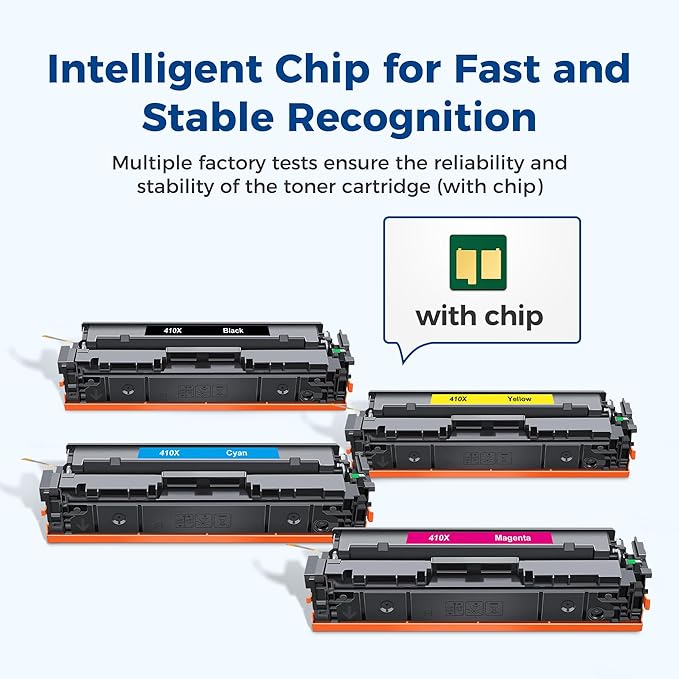 410X Toner Cartridges High Yield 4 Pack Compatible with Color LaserJet Pro M452 MFP M477 M377 Series for HP 410X 410A Toner Work for MFP M477fdw M477fdn M477fnw M377dw Pro M452dn M452dw M452nw Printer