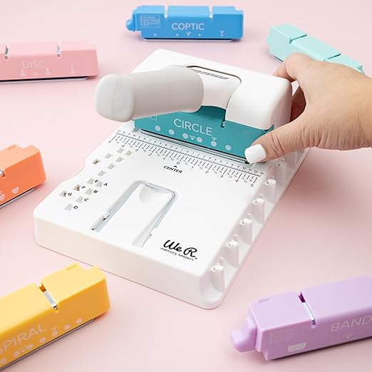 We R Memory Keepers Multi Cinch Kit (2 in 1 Circle & Disc) Book Binding Art Crafts Sewing Scrapbooking Journaling Printmaking Paper Craft Office Home Card Stock DIY Card Making Sticker Machine