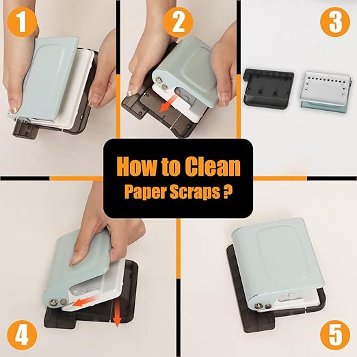 10 Hole Punch Binding Machine for Planners with 10 Multi-Color Binder Rings, 30 Holes on A4, 20 Holes on A5, 26 Holes on B5, 10 Sheet Capacity (Pale Blue)