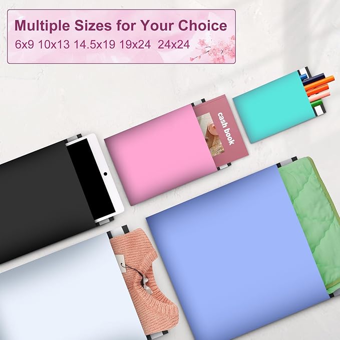 Poly Mailers 10x13 Inch 200 Pcs, Pink Shipping Bags, Mailing Envelopes with Self Seal Adhesive Strip, Waterproof and Tear-Proof Poly Bags for Non-Fragile Items