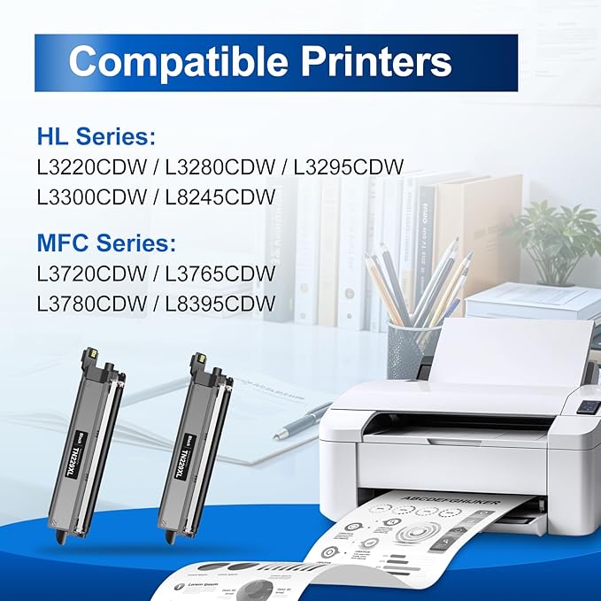 InkNI Compatible Toner Cartridges Replacement for Brother TN229XL Black TN229 TN229XLBK TN-229XL Toner High Yield Work for MFC-L3780CDW MFC-L3720CDW HL-L3280CDW HL-L3220CDW HL-L3300CDW Printer, 2 Pack