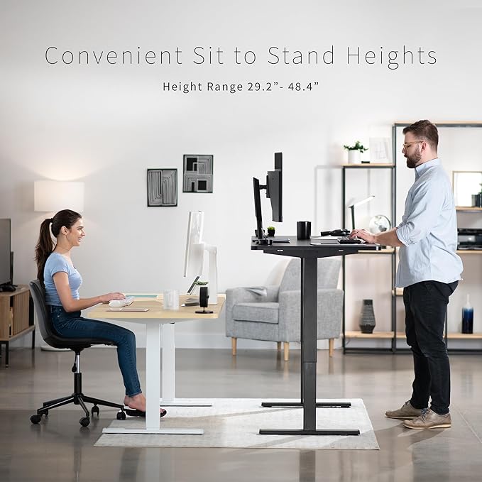 VIVO Electric 71 x 30 in Standing Desk, Memory Height Adjustment, 1B Series, Dark Gray Top Gray Frame, DESK-KIT-1G7G