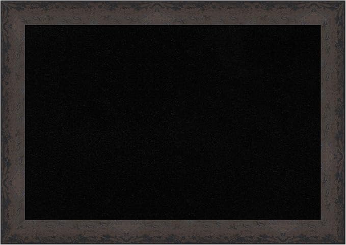 Amanti Art Black Cork Board for Wall, 29x41 Vision Board with Black Wood Frame, Large Corkboard Office Decor for Home Organization, Modern Corkboard Pinboard to Display Items for Home Organization in