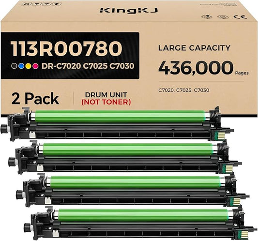Versalink C7020 C7025 C7030 Drum Unit (Not Toner) 4-Pack High Capacity Replacement for Xerox 113R00780 Image-Drum Compatible with Xerox VersaLink C7020 C7025 C7030 Printer Black Cyan Magenta Yellow
