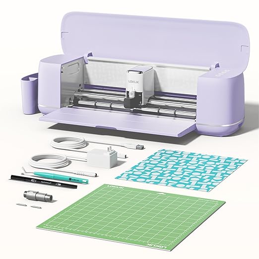 LOKLiK Cutting Machine 2 by HTVRONT - 5 in 1 Vinyl Cutter Machine with 5X Cutting Force, Cuts 100+ Materials, AI Painting, 13'' Smart Die Cutting Machine for All Crafts Cards 3D Arts Home Decor