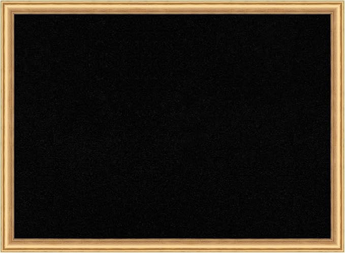 Amanti Art Black Cork Board for Wall, 22x30 Vision Board with Gold Wood Frame, Medium Corkboard Office Decor for Home Organization, Casual Corkboard Pinboard to display items for home organization