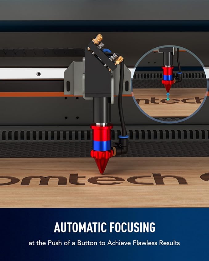 OMTech 90W CO2 Laser Engraver with LightBurn & Water Chiller, 20"x28" Laser Engraving Cutting Machine with Autofocus Autolift 4 Way Pass Air Assist, Commercial Laser Cutter for Wood Glass Acrylic More