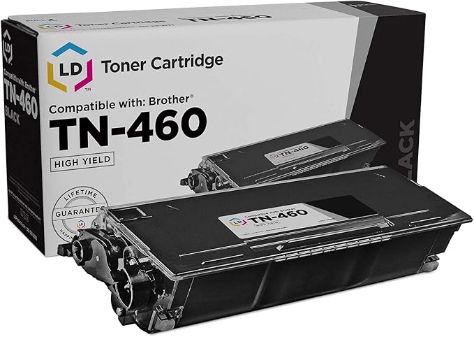 LD Compatible Toner Cartridge Replacement for Brother TN460 High Yield (Black)