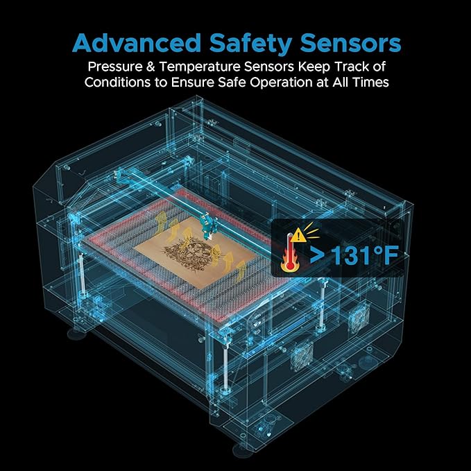 OMTech Pronto 90W CO2 Laser Engraver with Water Chiller&LightBurn, 28"x20" Laser Engraving Machine with Autofocus 2 Way Pass-Throughs Built-in Air Assist, Laser Cutter for Wood Glass Acrylic More